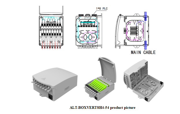 Gaya Baru Wall-mounting 12 Core Fiber Optics Distribution Kotak Terminal IP65 2