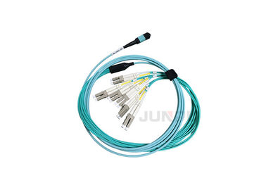 10 Meters Single Mode Patch Cord MPO To LC Male OM3 Fan Out Mpo Lc 8 Cores