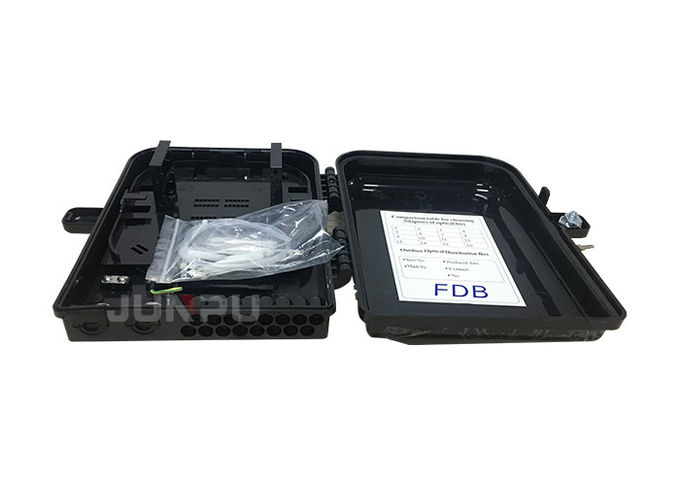 wall Black Outdoor Fiber Optic Distribution Box IP65 dengan adaptor sc 0