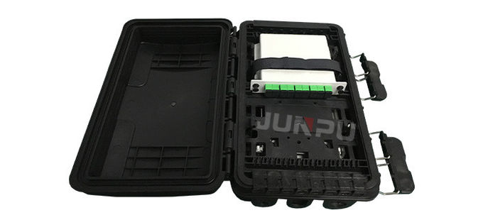 JUNPU Aerial 16 core Fiber Optic Enclosures Outdoor IP68 dengan kaset atau splitter PLC 1