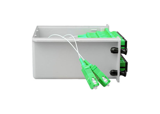 SC APC 1x16 Splitter Box Untuk Kabel Fiber Optic, Cassette Plc Fiber Optic Splitter 2